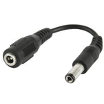 Adaptateur de prise DC mâle 5,5 x 2,5 mm vers femelle 3,5 mm, longueur : 12 cm