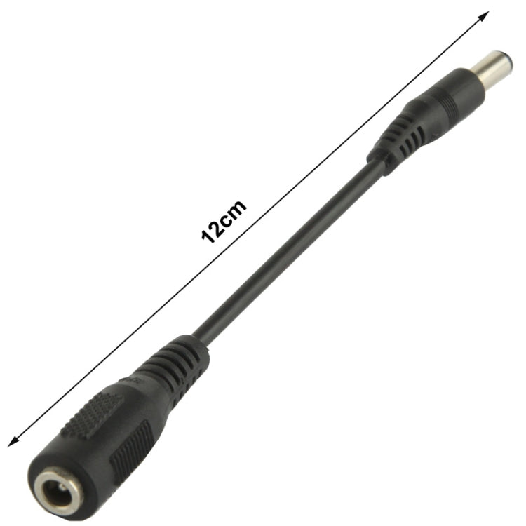 Adaptateur de prise DC mâle 5,5 x 2,5 mm vers femelle 3,5 mm, longueur : 12 cm