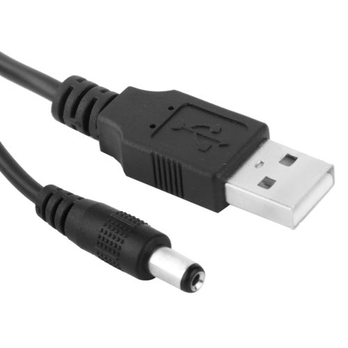 Câble d'alimentation USB mâle vers DC 5,5 x 2,1 mm, longueur : 1 m, USB mâle (longueur : 1 m)