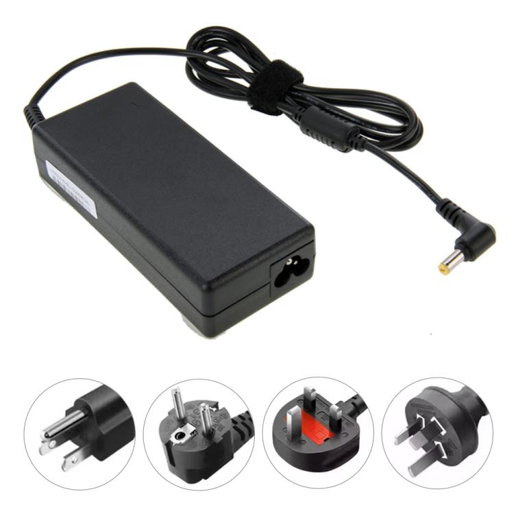 Mini adaptateur secteur PA-1750-04 90 W 19 V 4,74 A pour ordinateur portable Acer / Toshiba, embouts de sortie : 5,5 mm x 1,7 mm