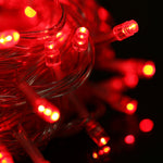 Guirlande lumineuse 100 LED avec contrôleur, effets de clignotement / fondu / poursuite, AC 220V, prise UE, lumière verte, lumière blanche, lumière rouge, lumière orange, lumière bleue, lumière rose, lumière violette, lumière jaune