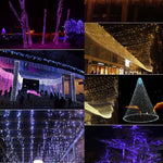 Guirlande lumineuse 100 LED avec contrôleur, effets de clignotement / fondu / poursuite, AC 220V, prise UE, lumière verte, lumière blanche, lumière rouge, lumière orange, lumière bleue, lumière rose, lumière violette, lumière jaune