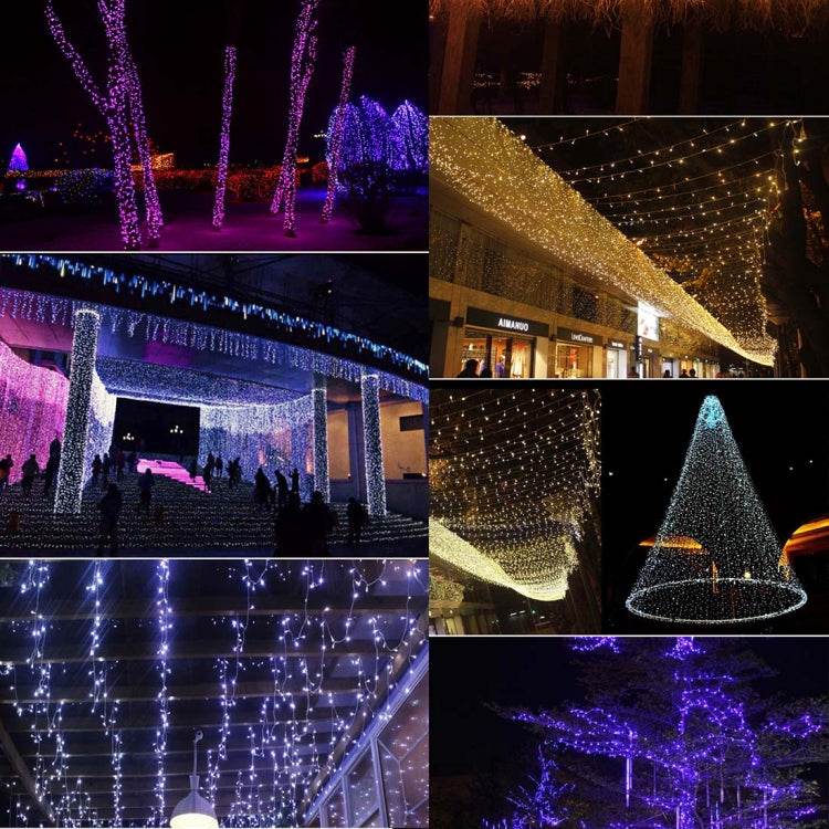 Guirlande lumineuse 100 LED avec contrôleur, effets de clignotement / fondu / poursuite, AC 220V, prise UE, lumière verte, lumière blanche, lumière rouge, lumière orange, lumière bleue, lumière rose, lumière violette, lumière jaune