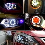 60mm 5W 180LM Angel Eyes Circles Car Headlight COB LED Lights for Vehicles, DC 12-24V, 60mm Blue Light, 60mm White Light