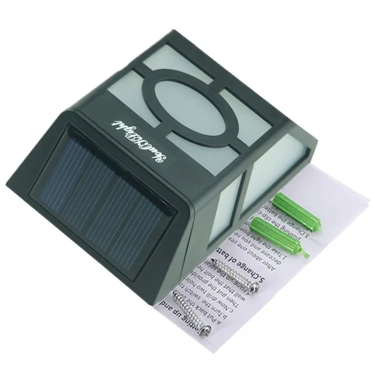 2 Lampes LED solaires murales pour clôture, S-LED-3090W, S-LED-3090WW