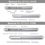 Coque de protection rigide mate pour ordinateur portable MacBook Pro 13,3 pouces A1278 (2009-2012), multicolore
