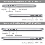 Coque rigide de protection en cristal pour Macbook Pro Retina 15,4 pouces