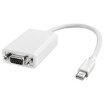 Adaptateur Mini Display vers VGA 15 Broches Femelle pour Apple, Mini DP vers VGA 15 Broches