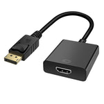 Câble adaptateur DisplayPort mâle vers HDMI femelle, longueur : 20cm, DP mâle vers HDMI femelle