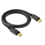 Câble DisplayPort mâle vers DisplayPort mâle, longueur : 1,8m, DP vers DP mâle (plaqué or)