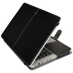Housse en cuir pour ordinateur portable avec bouton-pression pour MacBook Pro 13,3 pouces