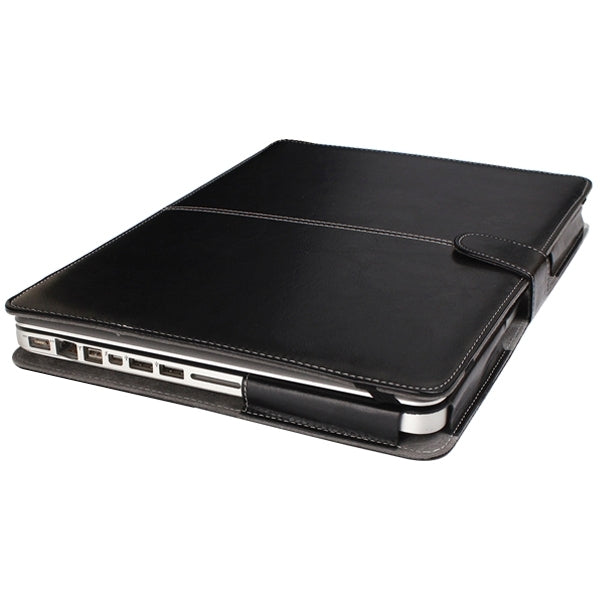 Housse en cuir pour ordinateur portable avec bouton-pression pour MacBook Pro 13,3 pouces