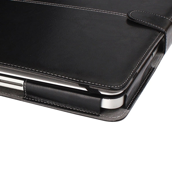 Housse en cuir pour ordinateur portable avec bouton-pression pour MacBook Pro 13,3 pouces