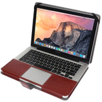 Housse en cuir pour ordinateur portable avec bouton-pression pour MacBook Pro 13,3 pouces