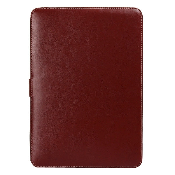 Étui en cuir pour ordinateur portable avec fermeture à bouton-pression pour MacBook Pro Retina 15,4 pouces