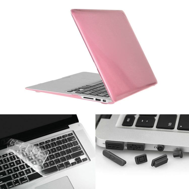 ENKAY pour Macbook Air 11,6 pouces (version US) / A1370 / A1465 Étui de protection rigide en plastique transparent 3 en 1 Hat-Prince avec protection de clavier et bouchon anti-poussière pour ports