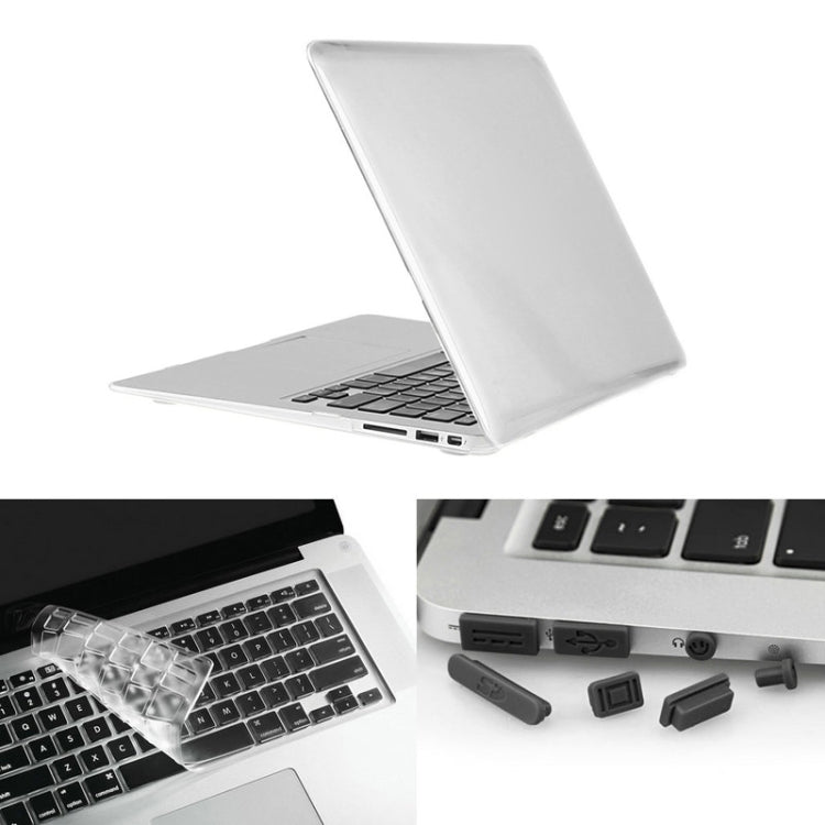 ENKAY pour Macbook Air 11,6 pouces (version US) / A1370 / A1465 Étui de protection rigide en plastique transparent 3 en 1 Hat-Prince avec protection de clavier et bouchon anti-poussière pour ports