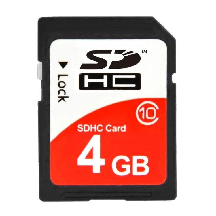 Carte mémoire SDHC haute vitesse de classe 10 de 4 Go (capacité réelle à 100 %), 4 Go