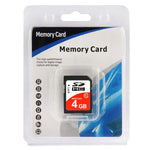 Carte mémoire SDHC haute vitesse de classe 10 de 4 Go (capacité réelle à 100 %), 4 Go