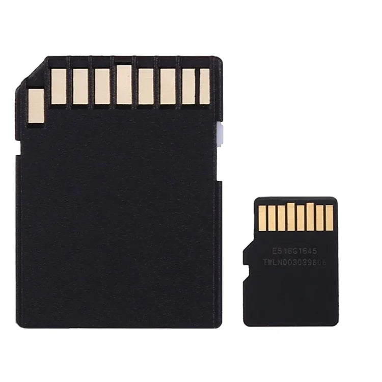 Carte mémoire microSD (TF) 16 Go haute vitesse classe 10, fabriquée à Taïwan. Vitesse d'écriture : 8 Mo/s, vitesse de lecture : 12 Mo/s (capacité réelle à 100 %). Carte nue de 16 Go.