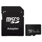 Carte mémoire microSD (TF) 64 Go haute vitesse classe 10, fabriquée à Taïwan. Vitesse d'écriture : 8 Mo/s, vitesse de lecture : 12 Mo/s (capacité réelle à 100 %). Carte nue de 64 Go.