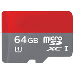 Carte mémoire TF/Micro SDHC UHS-1 (U1) haute vitesse classe 10 de 64 Go, écriture : 15 Mo/s, lecture : 30 Mo/s (capacité réelle à 100 %), 64 Go