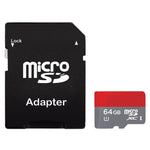 Carte mémoire TF/Micro SDHC UHS-1 (U1) haute vitesse classe 10 de 64 Go, écriture : 15 Mo/s, lecture : 30 Mo/s (capacité réelle à 100 %), 64 Go