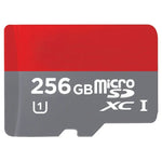 Carte mémoire TF/Micro SDHC UHS-1 (U1) haute vitesse classe 10 de 256 Go, écriture : 15 Mo/s, lecture : 30 Mo/s (capacité réelle à 100 %), 256 Go
