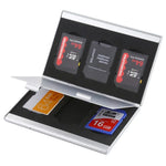 Étui de protection et de rangement pour 6 cartes mémoire, dimensions : 92 x 60 x 9 mm, lot de 6