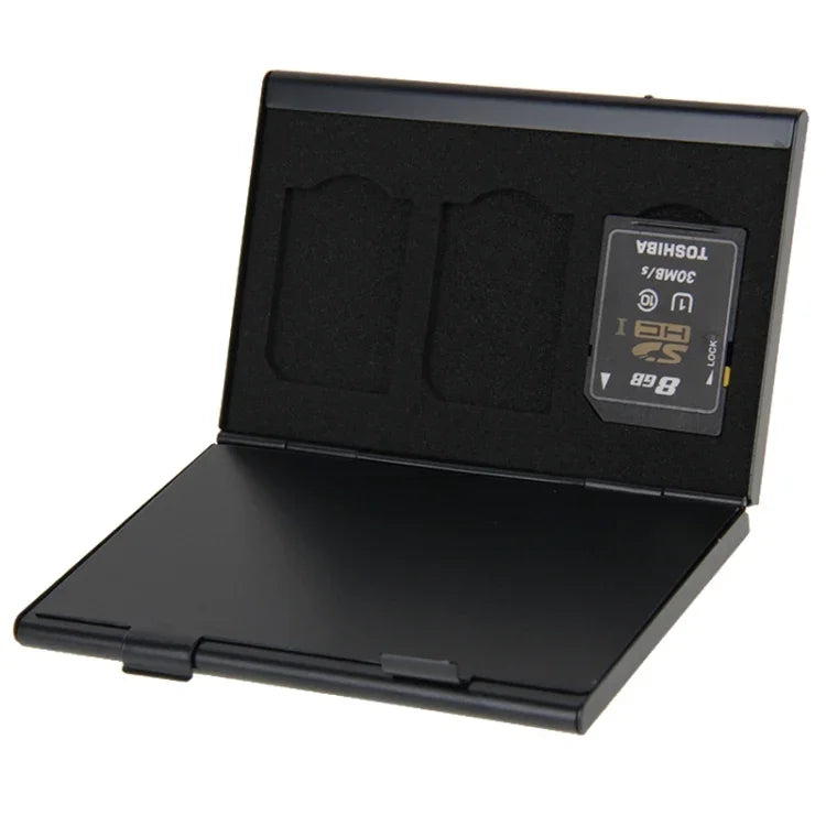 2 étuis de protection 3 en 1 pour cartes mémoire SD, dimensions : 93 mm (L) x 62 mm (l) x 10 mm (H)