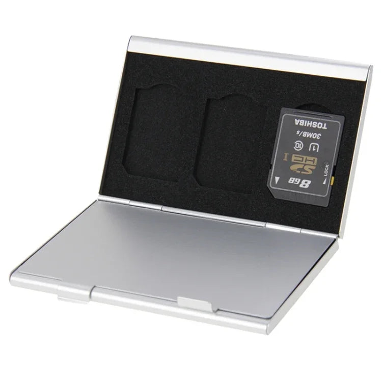 2 étuis de protection 3 en 1 pour cartes mémoire SD, dimensions : 93 mm (L) x 62 mm (l) x 10 mm (H)