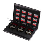 Boîtier de protection en alliage d'aluminium pour 15 cartes mémoire, 3 cartes SD + 12 cartes TF, 3 SD + 12 TF Noir