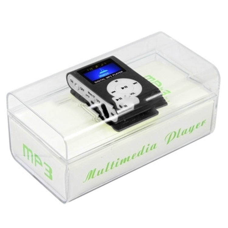 Lecteur MP3 avec emplacement carte TF / Micro SD, écran LCD, clip métallique, avec écran LCD