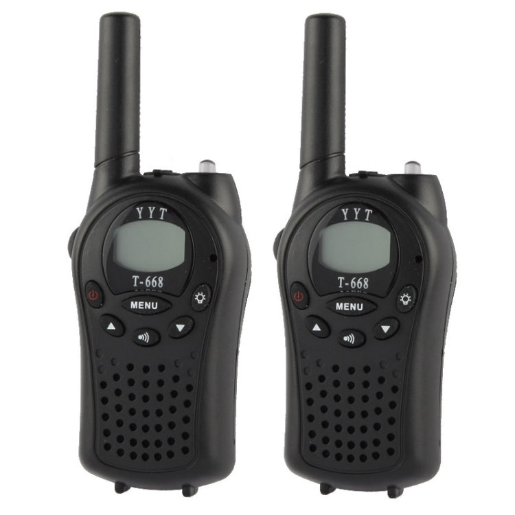 2 pièces Talkie-walkie T-668 400-470 MHz avec écran LCD 1,0 pouce et 8 / 20 / 22 canaux
