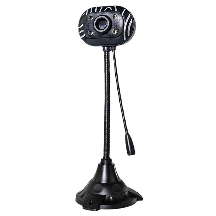 Webcam/Caméra PC USB 2.0 de 5,0 mégapixels sans pilote avec micro et 4 lumières LED, longueur du câble : 1,1 m