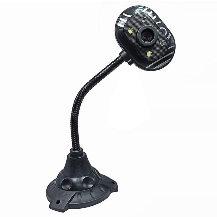 Webcam/Caméra PC USB 2.0 de 5,0 mégapixels sans pilote avec micro et 4 lumières LED, longueur du câble : 1,1 m