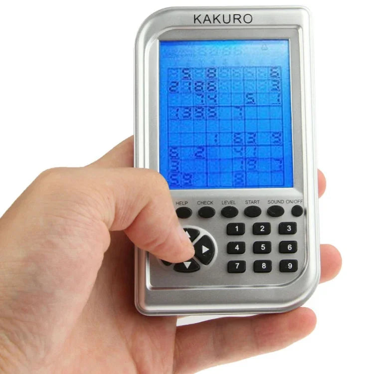 Machine de jeu électronique Kakuro 5 x 5 à grand écran carré, machine de jeu Sudoku des Neuf Palais