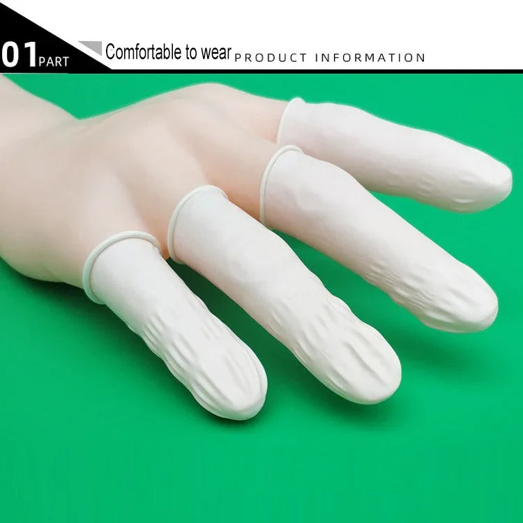 50pcs/bag Latex Anti-static Finger Cot, 2x6cm