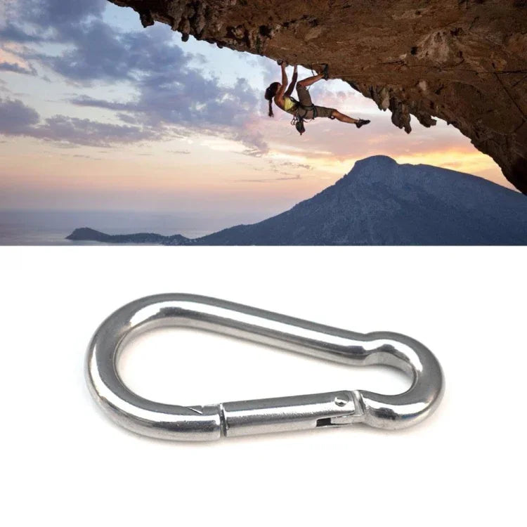 Mousqueton en acier inoxydable M7 avec crochet à ressort, outil multifonction, boucle de verrouillage pour alpinisme, crochet de camping, diamètre intérieur : 6,84 mm, M7