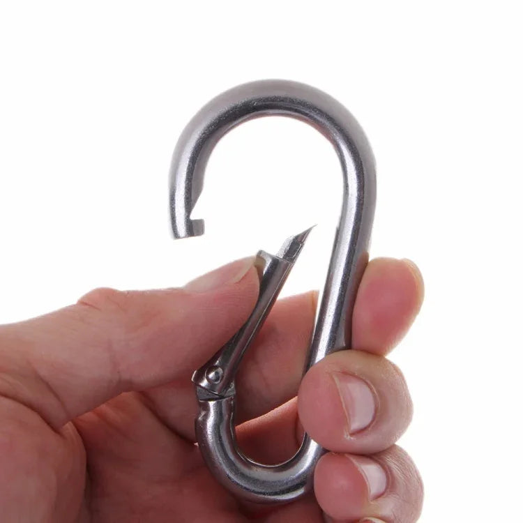 Mousqueton en acier inoxydable M7 avec crochet à ressort, outil multifonction, boucle de verrouillage pour alpinisme, crochet de camping, diamètre intérieur : 6,84 mm, M7