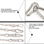Mousqueton en acier inoxydable M7 avec crochet à ressort, outil multifonction, boucle de verrouillage pour alpinisme, crochet de camping, diamètre intérieur : 6,84 mm, M7