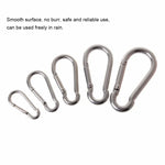 Mousqueton en acier inoxydable M7 avec crochet à ressort, outil multifonction, boucle de verrouillage pour alpinisme, crochet de camping, diamètre intérieur : 6,84 mm, M7