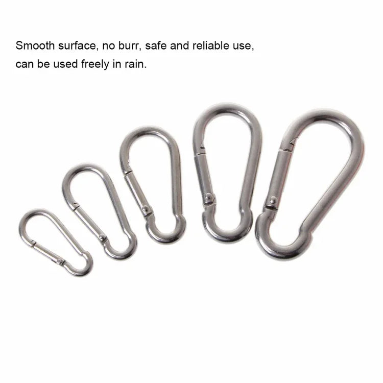 Mousqueton en acier inoxydable M7 avec crochet à ressort, outil multifonction, boucle de verrouillage pour alpinisme, crochet de camping, diamètre intérieur : 6,84 mm, M7