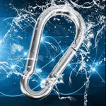 Mousqueton en acier inoxydable M7 avec crochet à ressort, outil multifonction, boucle de verrouillage pour alpinisme, crochet de camping, diamètre intérieur : 6,84 mm, M7