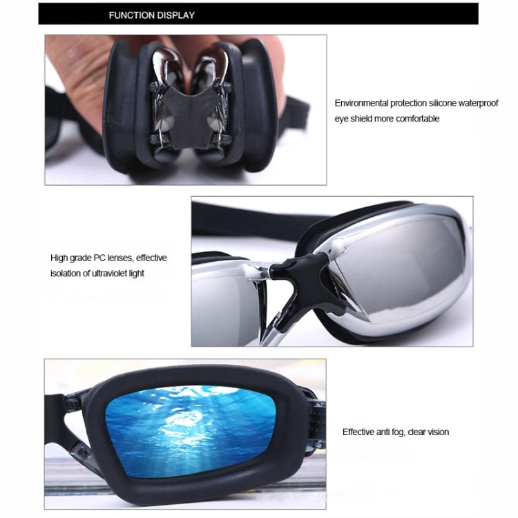 Lunettes de natation professionnelles, ZHANYA2588 (Rose), ZHANYA2588 (Noir), ZHANYA2588 (Bleu)