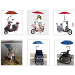 Support parapluie pliable universel en acier inoxydable réglable pour vélo et moto, support de montage avec angle ajustable