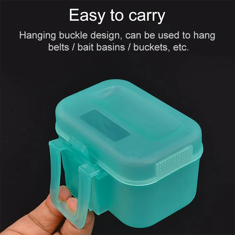 Boîte à appâts en plastique pour vers de terre, crevettes et insectes de pêche, boîte à appâts pour crevettes et insectes