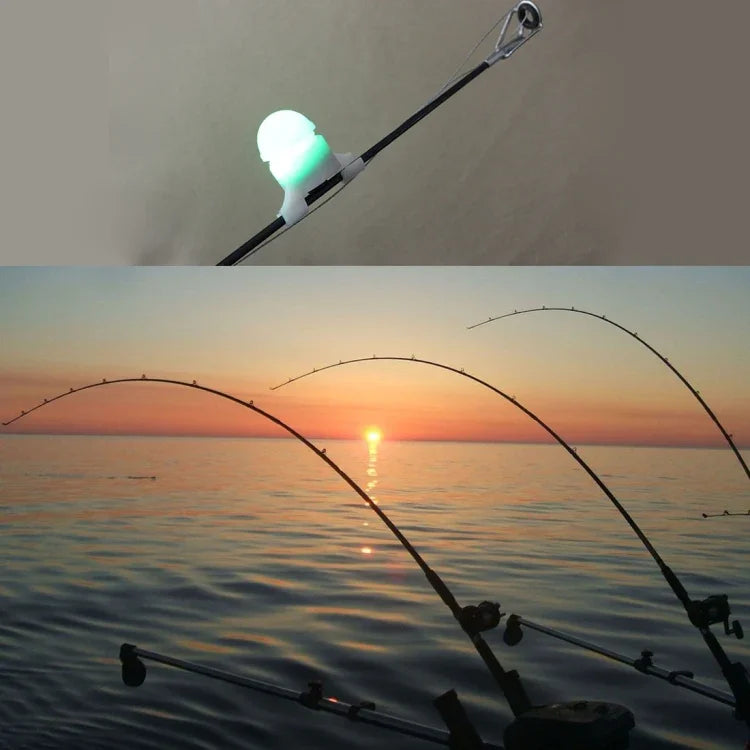 Alarme lumineuse pour canne à pêche, alarme de touche légère, clochette d'alarme de pêche, alarme lumineuse pour canne à pêche.