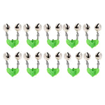 10 pièces accessoire de pêche double clochette à clip pour canne à pêche, alarme de touche de pêche, livraison de couleur aléatoire, alarme de touche de pêche
