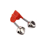 10 pièces accessoire de pêche double clochette à clip pour canne à pêche, alarme de touche de pêche, livraison de couleur aléatoire, alarme de touche de pêche